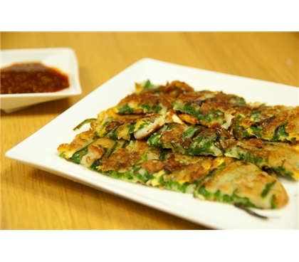 ニラとあさりのチヂミ